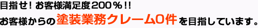 目指せ！お客様満足度２００％！！